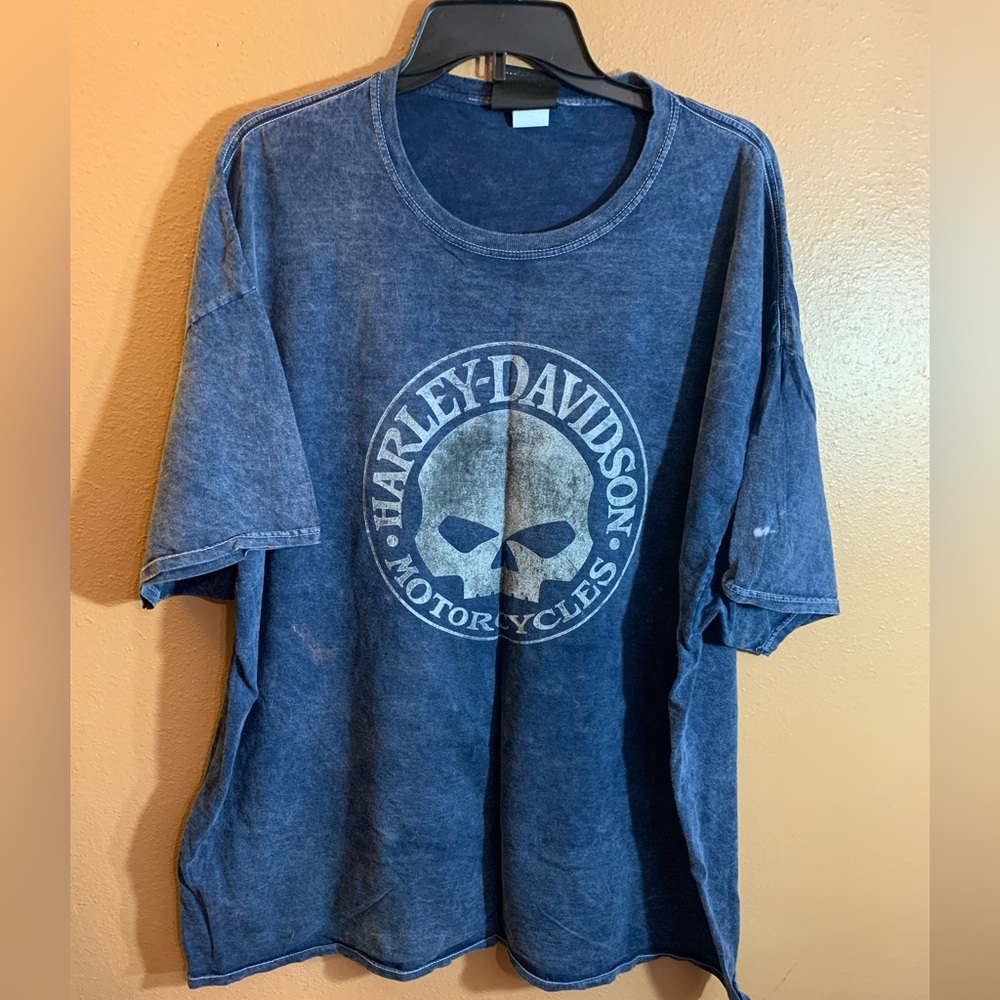 Harley Davidson Motorcycle Museum Distressed Heather Blue T-Shirt